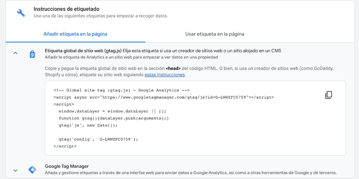 Etiquetado Analytics Blog Modular