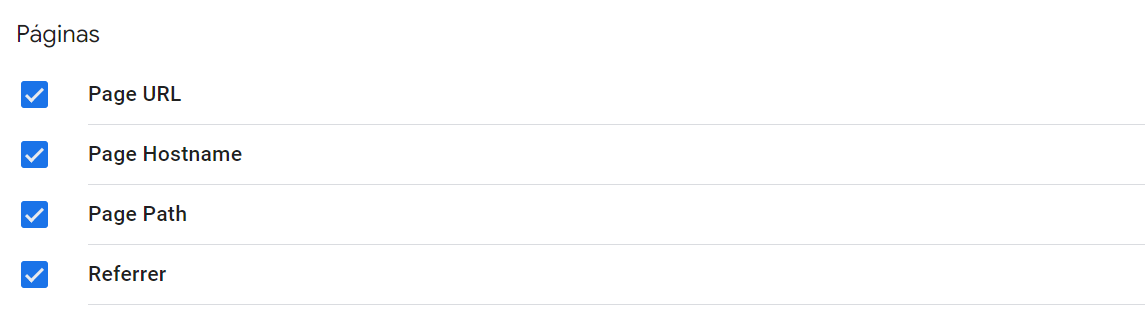 Páginas Tag Manager Blog Modular