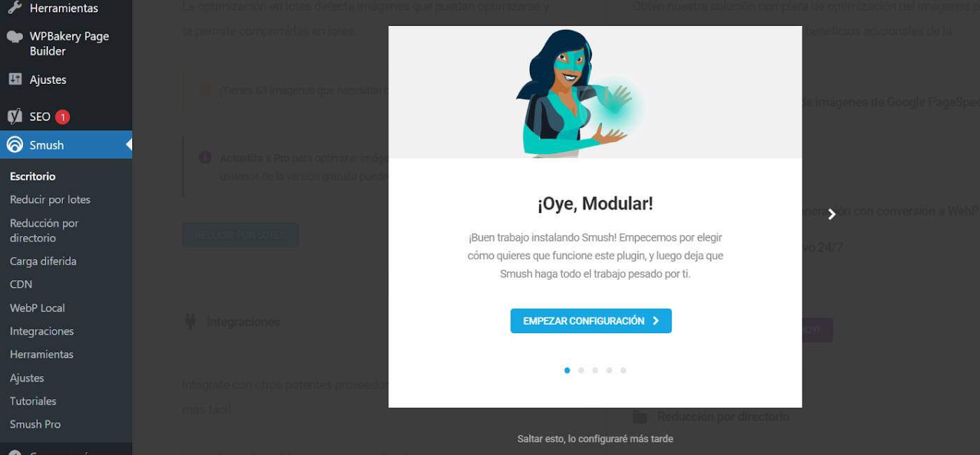 Configuración WP Smush
