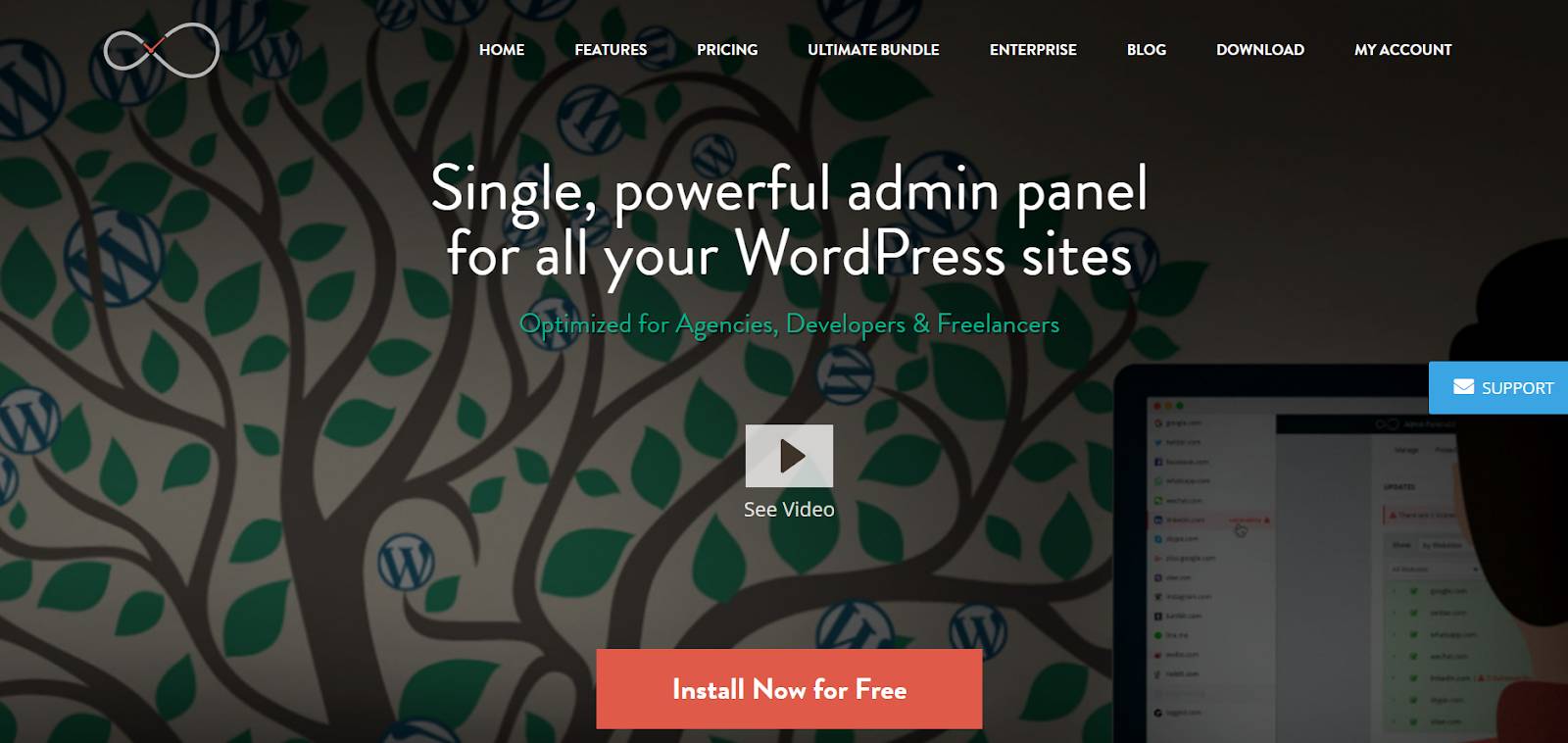 InfiniteWP Gestión WordPress