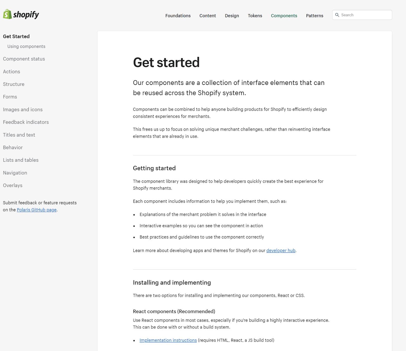 Sistema de Diseño Shopify