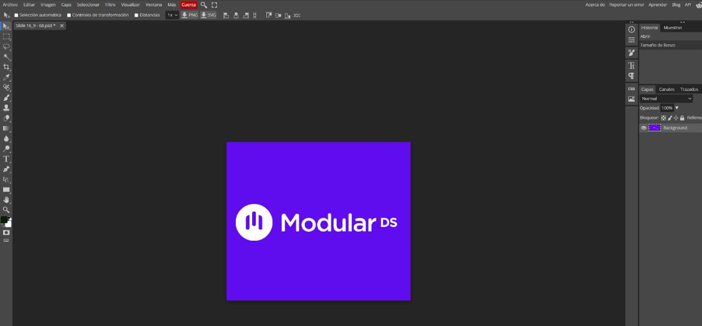 Tamaños Imagenes Photopea
