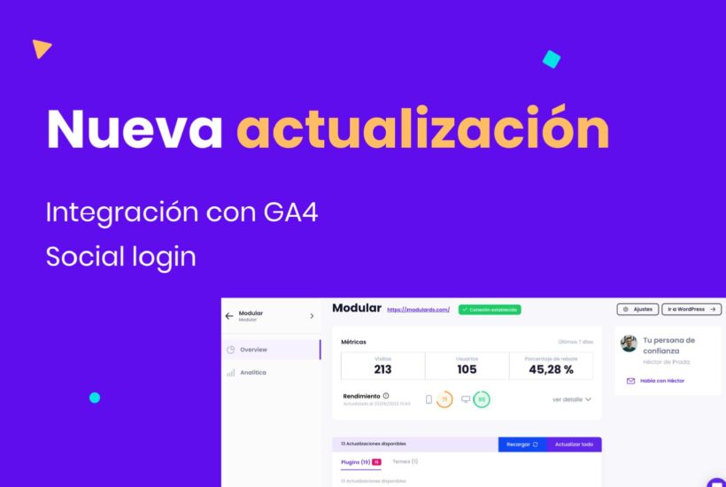 Actualización de Modular julio 2022_ Integración Analytics y social login