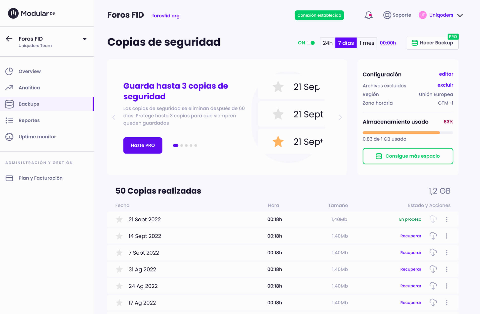 Copias Seguridad Modular