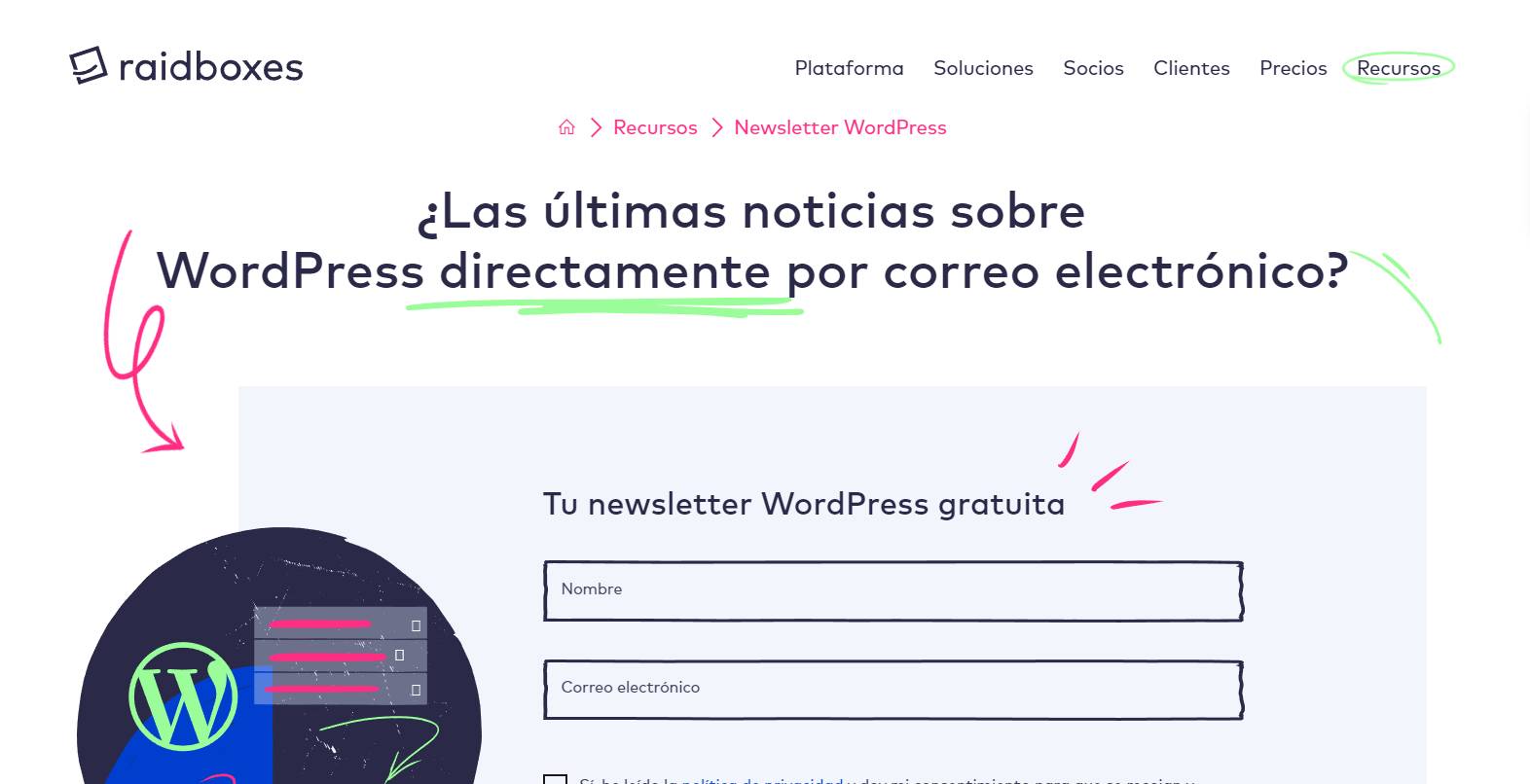 Raidboxes Newsletter WordPress Modular