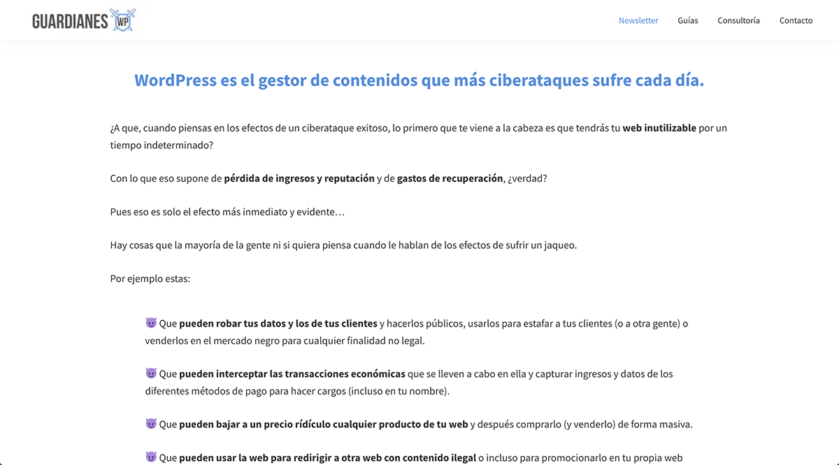 Newsletter Guardianes WP