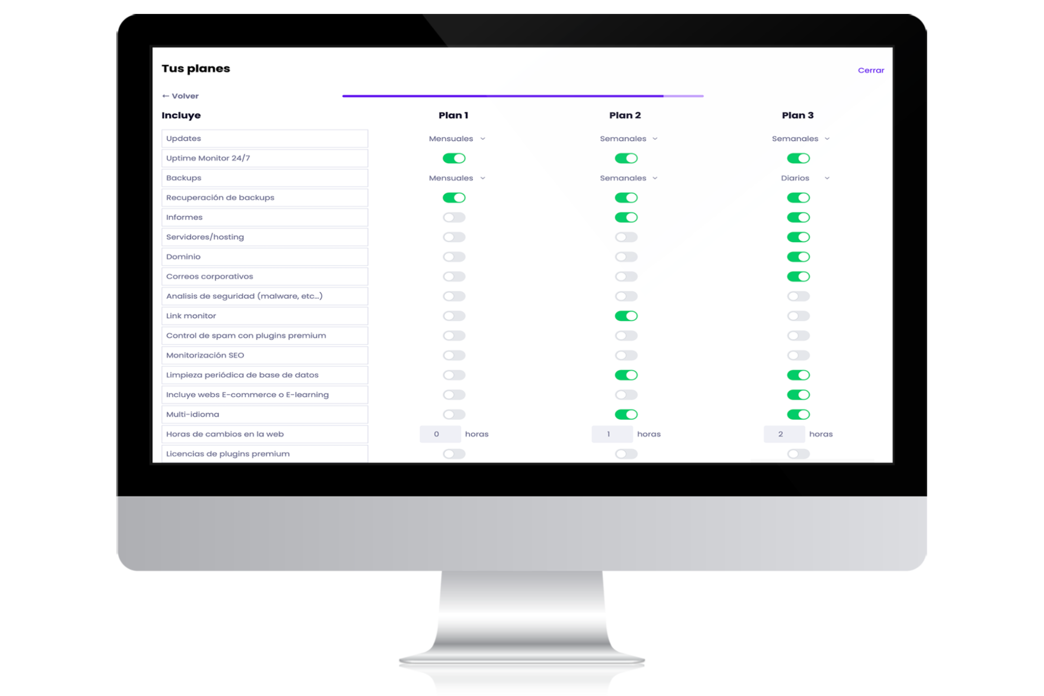 Captura Calculadora Mantenimiento Web Modular