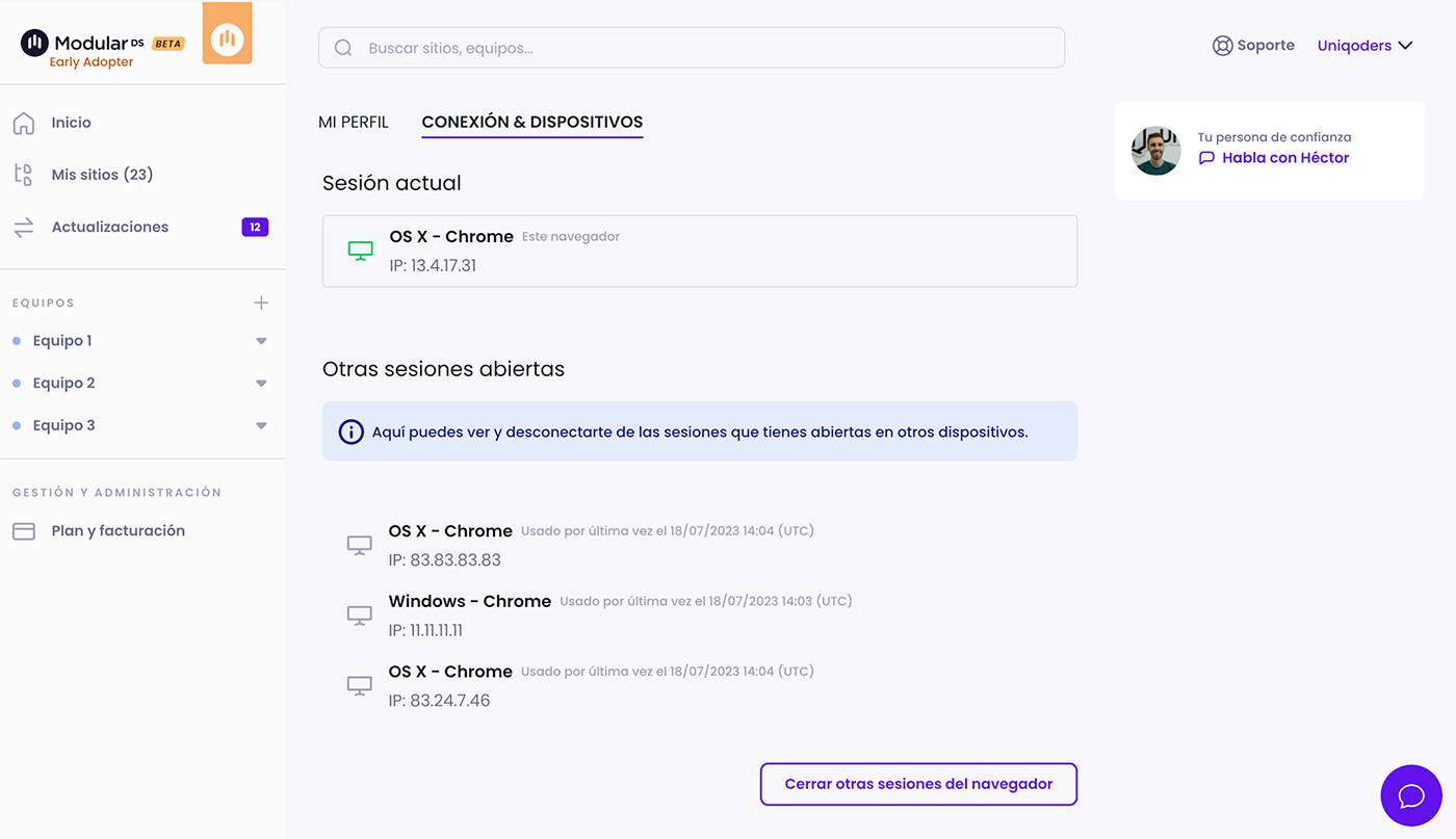 Seguridad e inicio de sesion Modular