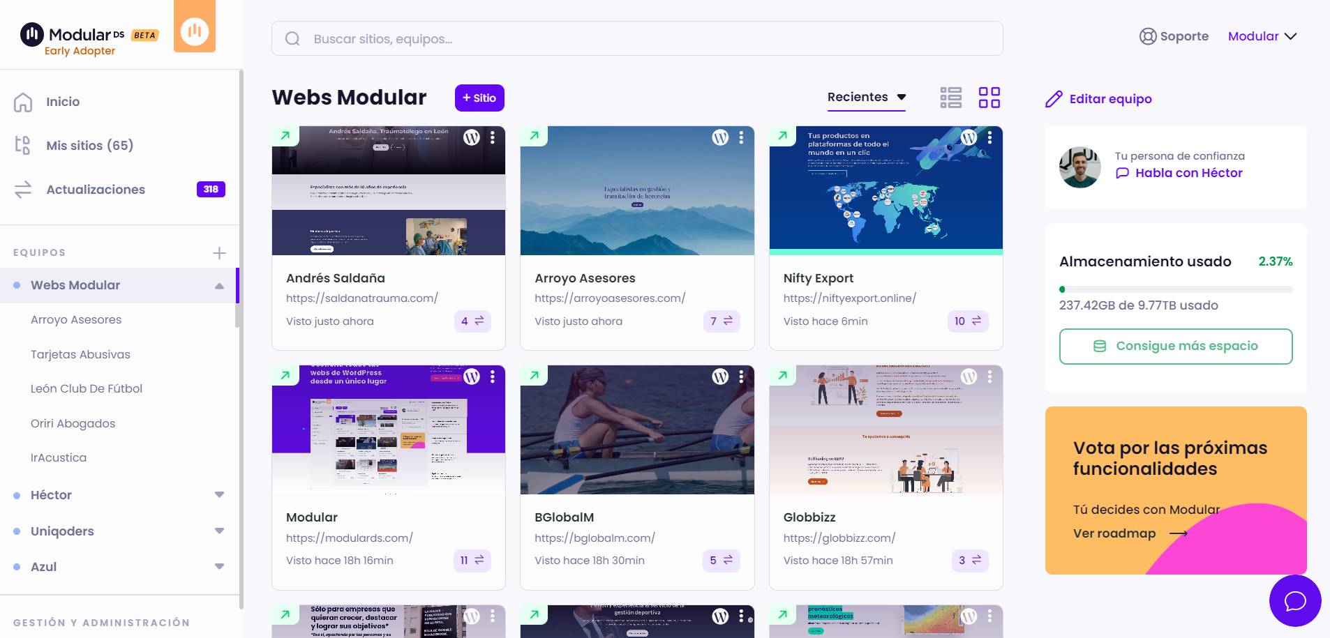 Update Carátulas Web Modular