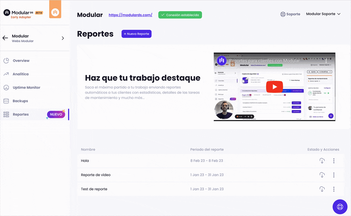 Update Modular Reportes