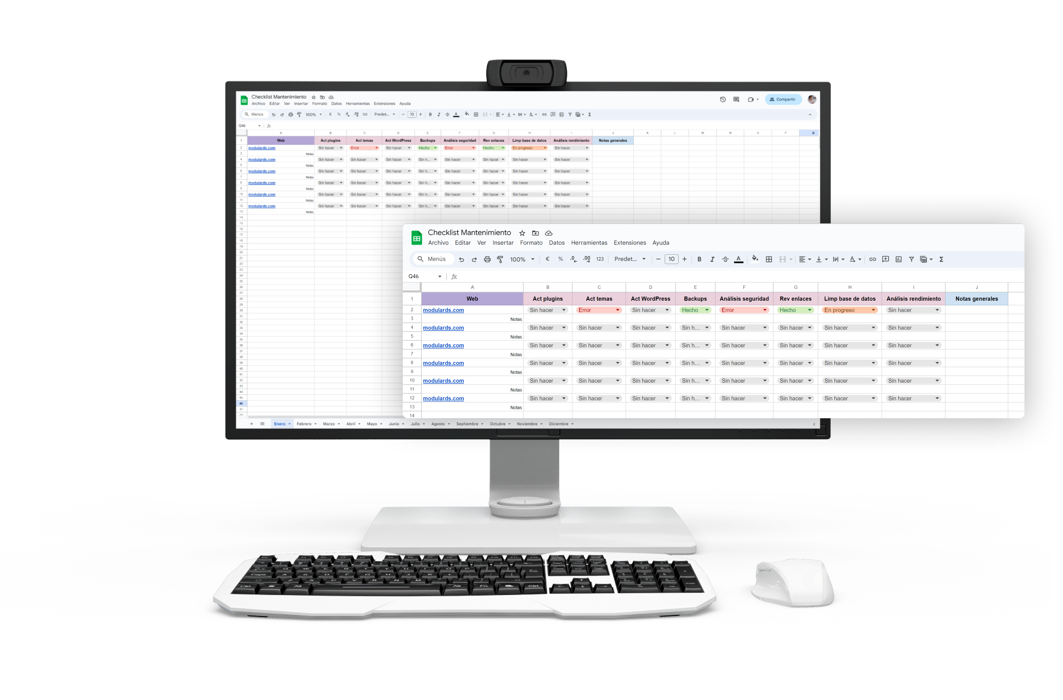 Mantenimiento web Modular Checklist