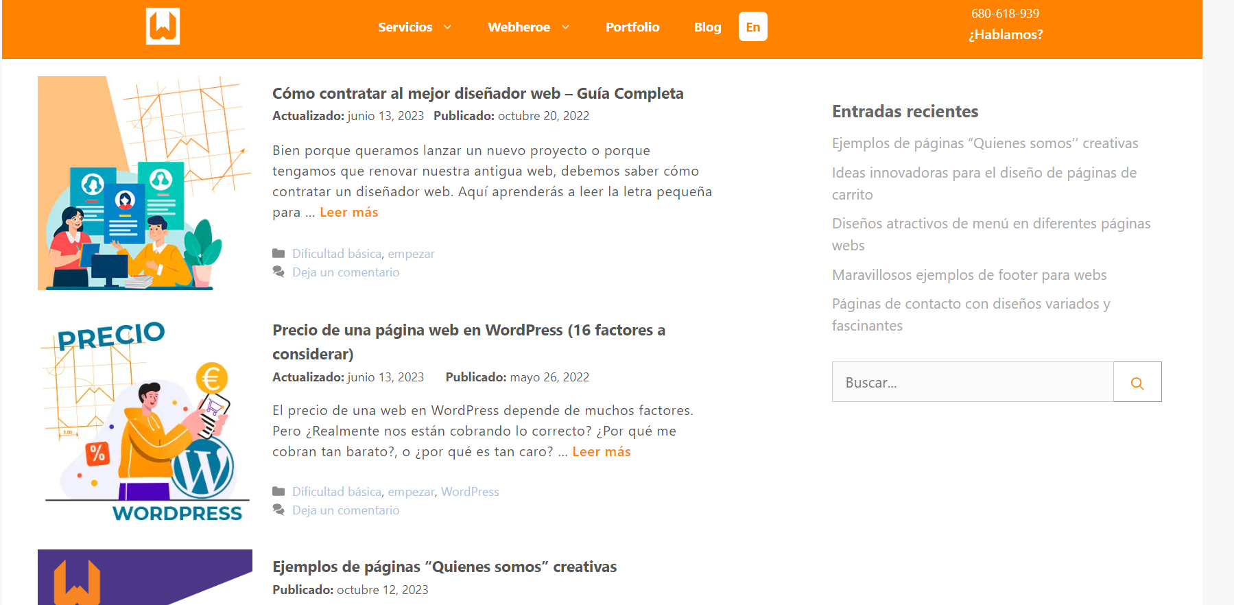 Webheroe Mejores Blogs WordPress Espanol Modular