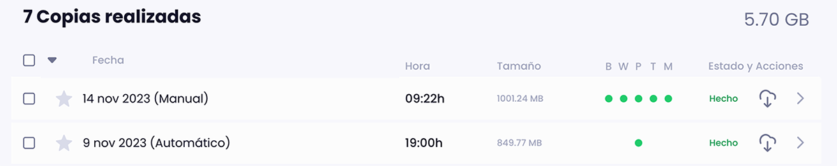 Modular Nuev actualizacion copias de seguridad