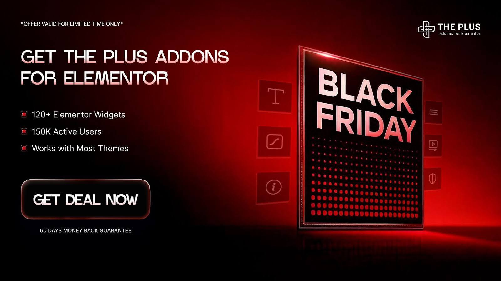 The plus addons elementor black friday modular ds