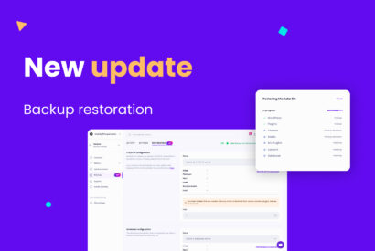 New update backup restoration Modular