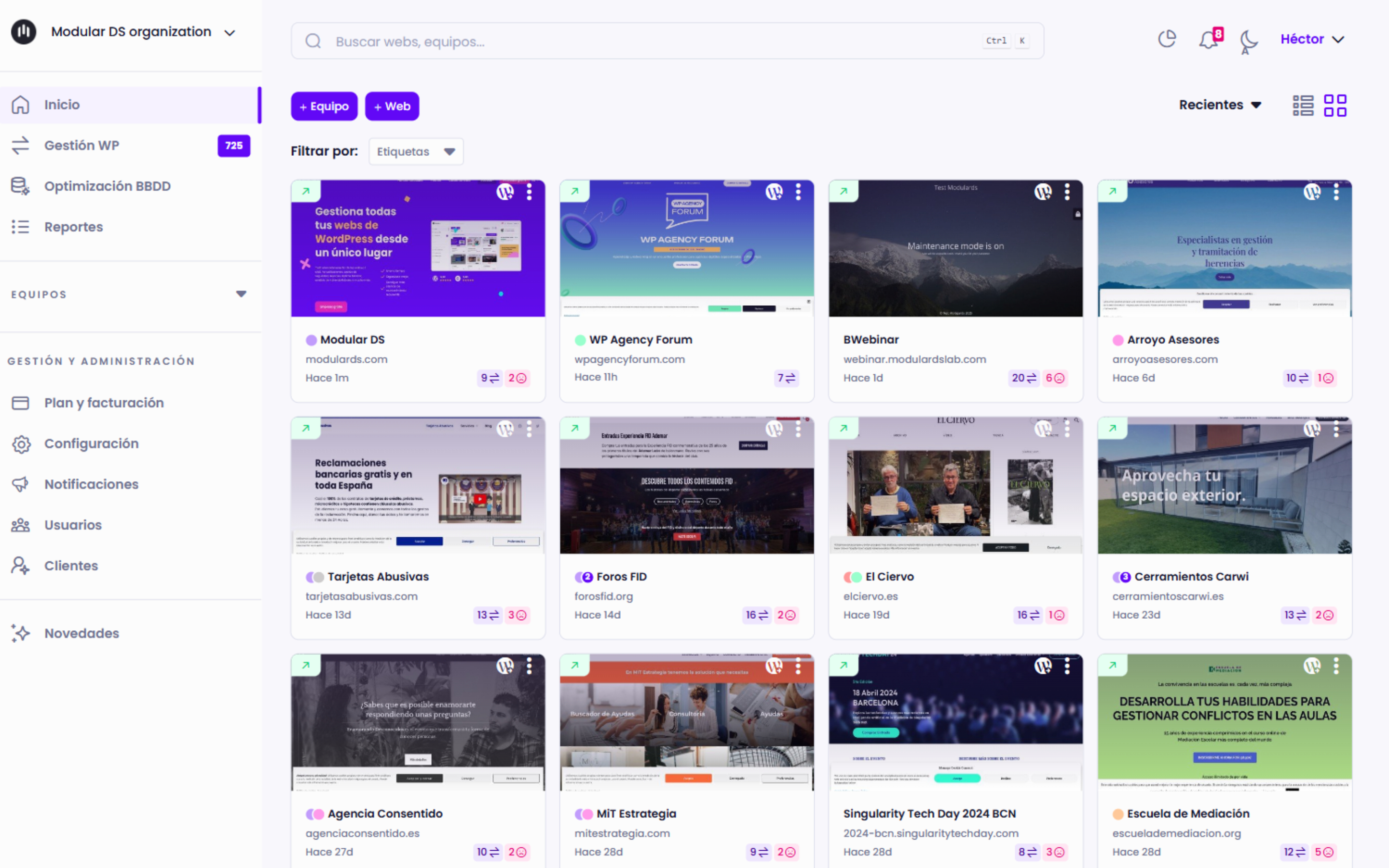 Modular DS nuevo dashboard